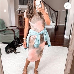 Fitted Tie Dye Dress